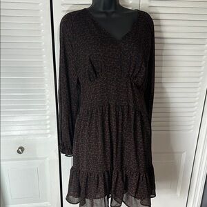 Mango Black Ruffled Tiered Sundress